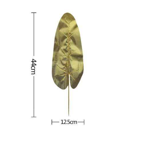 10PCS S/M/L Golden Monstera Turtle Leaves - Artificial Decorative Leaves for Home, Wedding, and Party Decor