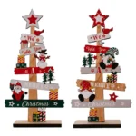 Desktop Christmas Tree with Santa Claus – DIY Wooden Christmas Signs & Plaques for Xmas Decorations & New Year's Party Gifts