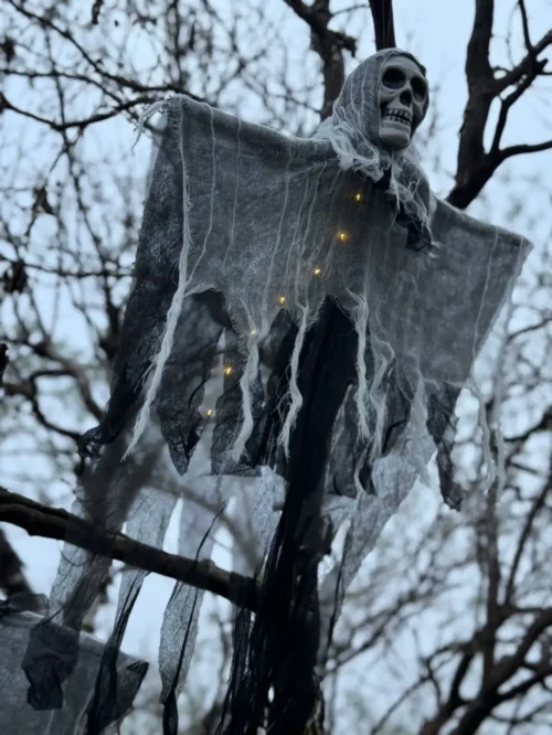 Halloween Ghost with LED Light – Glow Hanging Skull Ornaments - Image 6