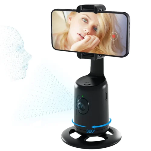 Auto Tracking Phone Holder - 360° Face Tracking Rotation Gimbal Stabilizer Tripod | Smart Robot Follow-Up Video Accessories