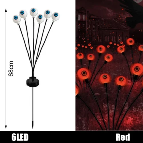 Solar Eyeball LED String Lights – Waterproof Outdoor Halloween Decoration - Image 4