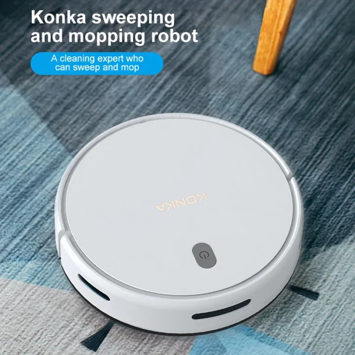 NEW 1000Pa 3-in-1 Slim Home Intelligent Sweeping, Mopping, and Vacuum Cleaner – Automatically Recharges, Ideal for Home and Office Use