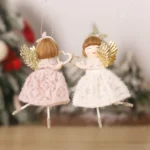 Christmas Cute Lace Hollow Skirt Angel Doll – Merry Xmas Tree Ornament for Home Decor, Hanging Pendant, Kid's Gift