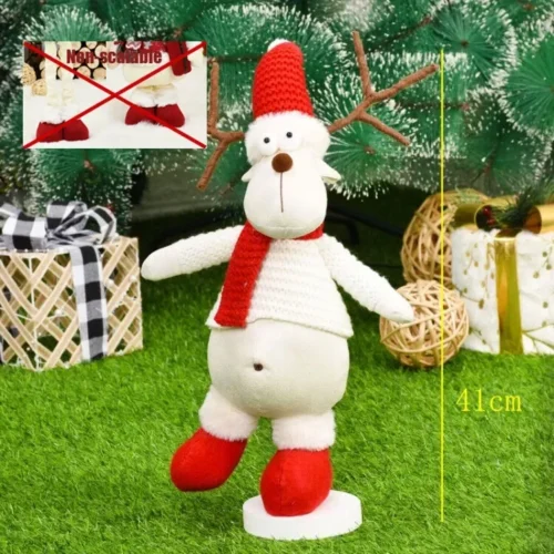 Christmas Dolls – Santa Claus, Snowman, and Elk Figurines, Xmas Tree Ornaments, Holiday Gifts for Kids, Christmas Decorations