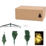 Artificial PVC Christmas Tree – Green Fir, 150/180/210cm, Large & Reusable Xmas Pine Tree