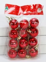 12pcs 3cm Christmas Ball Pendants – Christmas Tree Decorations for New Year, Christmas Decorations