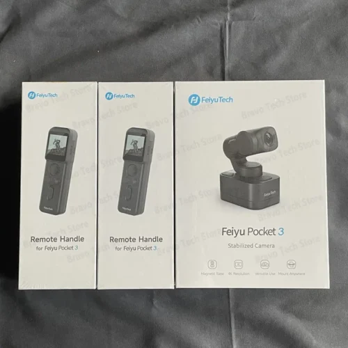 FeiyuTech Feiyu Pocket 3 Cordless Detachable 3-Axis Stabilizer Gimbal Camera | 4K60fps Magnetic AI Tracking with Follow Mode