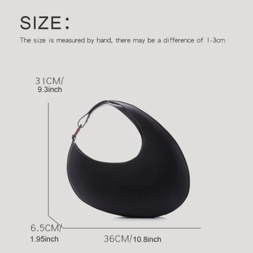 Luxury Designer Women's Handbag | Vintage Half Moon Shoulder Bag