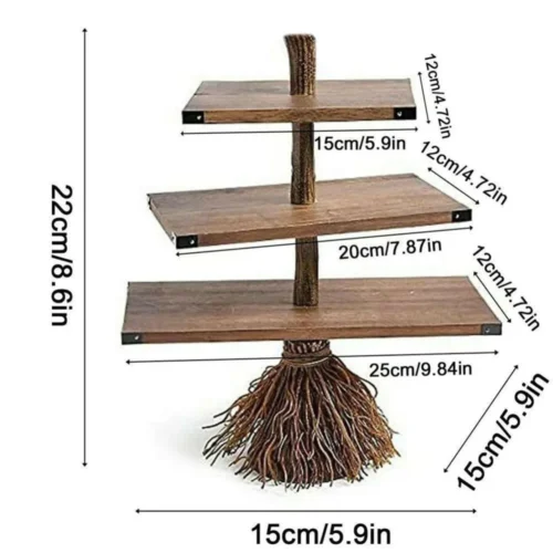 Halloween Tree Root Snack Table – Handcrafted Decorative Desktop Snack Rack - Image 5