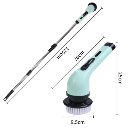 9-in-1 Wireless Electric Cleaning Brush, Multifunctional Rotating Cleaner for Bathroom, Kitchen, and Car