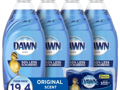 50% Less* Scrubbing (*vs. Dawn Non-Concentrated) Dawn helps save wildlife. Dawn is the only brand of dish soap trusted by rescue workers to clean wildlife impacted by oil spills.