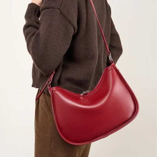 Genuine Leather Women's Handbag - Vintage Shoulder Bag and Luxury Crossbody