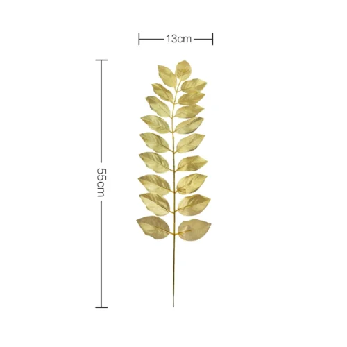 10PCS S/M/L Golden Monstera Turtle Leaves - Artificial Decorative Leaves for Home, Wedding, and Party Decor