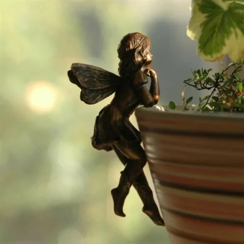 Fairy Pot Hanging Figurine | Fairy Pot Huggers for Flower Basket for Garden