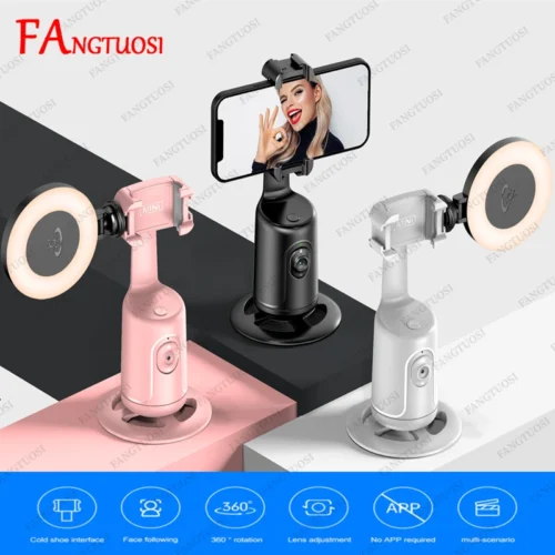 NEW P01 Pro 360° Gimbal Stabilizer, AI Face Tracking Desktop Gimbal for Smartphones