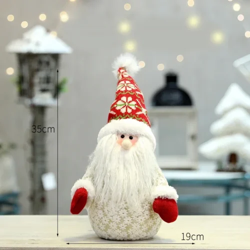 Christmas Dolls – Santa Claus, Snowman, and Elk Figurines, Xmas Tree Ornaments, Holiday Gifts for Kids, Christmas Decorations