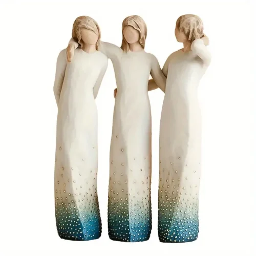 Home Sculpture Art – Resin Christmas Decoration for Living Room & Bedroom, Bible-Inspired Table Ornament, Elegant Craft Supply
