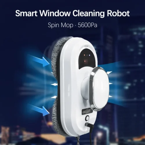 Intelligent Smart Window Cleaning Robot – Electric Glass Cleaner with Remote Control, 5600Pa Suction