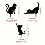 1pc Metal Black Cat Garden Stake - Cute Decorative Outdoor Statue for Cat Lovers' Yard and Garden