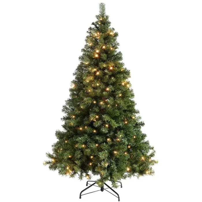 Artificial PVC Christmas Tree – Green Fir, 150/180/210cm, Large & Reusable Xmas Pine Tree