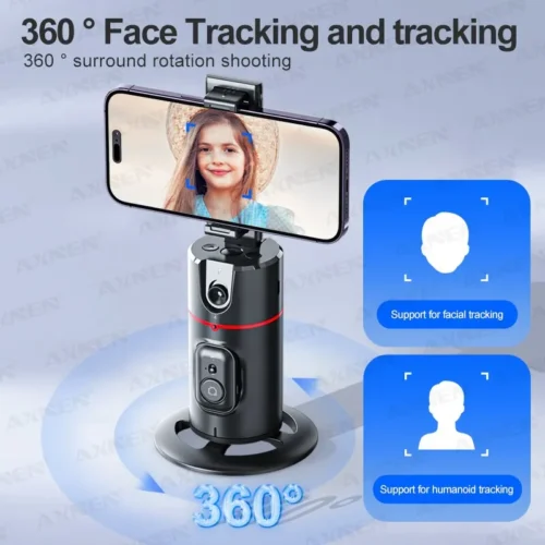 AXNEN 360° Follow-up Gimbal Stabilizer, Monopod Desktop with Face Recognition and Remote Control