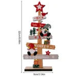 Desktop Christmas Tree with Santa Claus – DIY Wooden Christmas Signs & Plaques for Xmas Decorations & New Year's Party Gifts