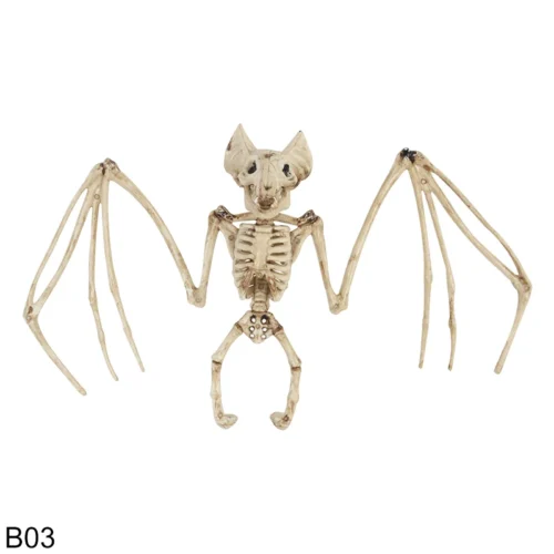 Bat, Mouse, Scorpion Skeleton Bones – Halloween Animal Horror Ornaments - Image 6