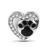 New 925 Sterling Silver "Friend Dog Mom Woof" Pet Charm - DIY Dangle Beads | Fits Original Pandora Bracelet | Fashionable Women's Jewelry