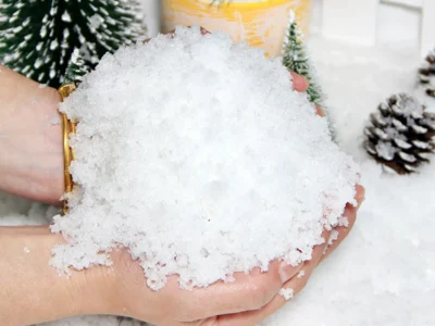 Artificial Snow for Christmas Crafts, Plastic Snowflakes, Holiday Decor, & Winter Village Displays