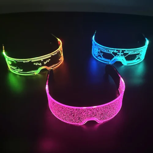 Cool Luminous Colorful LED Light-Up Glasses – Glowing Neon Flashing Party Glasses