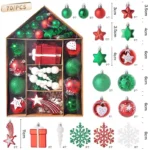 70pcs Christmas Ornaments – Boutique Ball Set for Christmas Tree, Home, Bedroom, & New Year Decoration