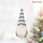 6pcs Christmas Mini Doll Tree Pendant Xmas Decoration for Home Gnome Doll Kids New Year Gifts Navidad