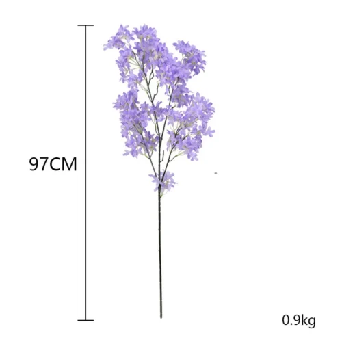Artificial Cherry Blossom Bouquet – Cross Lilac Flowers for DIY Wedding Decor, Home Ornament, Baby Showers, & Parties