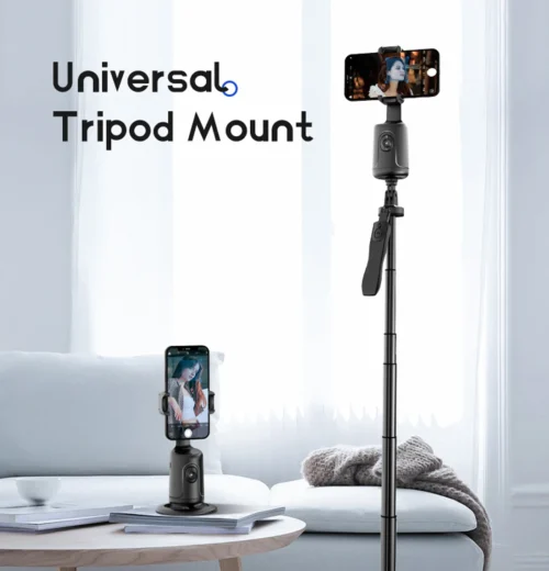Auto Tracking Phone Holder - 360° Face Tracking Rotation Gimbal Stabilizer Tripod | Smart Robot Follow-Up Video Accessories