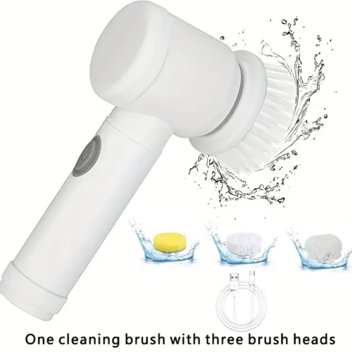 Versatile 3-in-1 Handheld Electric Cleaning Brush – Efficient Cordless Spin Scrubber for Kitchen & Bathroom