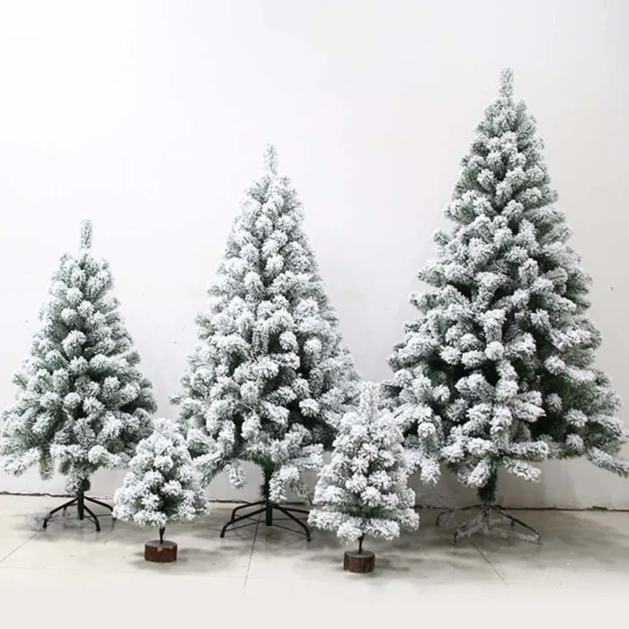 2.1m White Flocking Snow Christmas Tree – Artificial Christmas Tree for Home or any other Area Decor