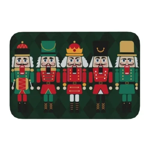 Stylish Nutcracker Snowflake Christmas Tablecloth Winter Kitchen Table Decoration Tablecloth for Holiday Home Party Decoration