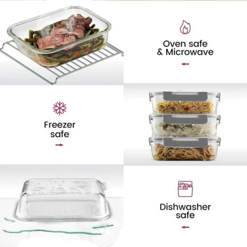 Essential 24-Piece Glass Storage Containers – Leakproof, Durable, Dishwasher Safe