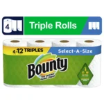 Select-a-Size Paper Towels 4 Triple Rolls White Each Sheet Is Twice As Absorbent The Package Contains 4 Three Volumes