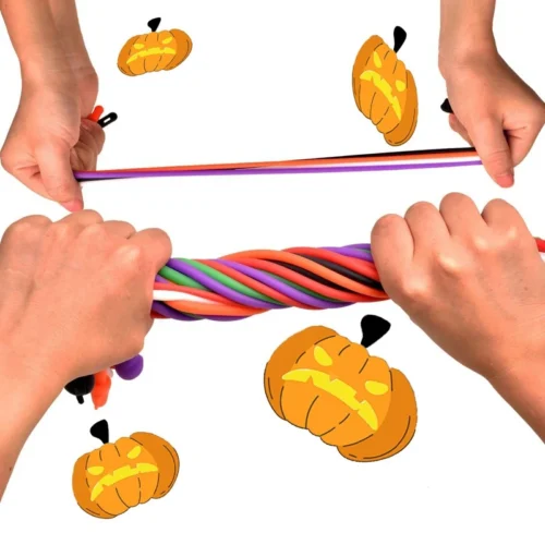 10pcs Halloween Soft Rubber Bracelets – Elastic String Skeleton Skull Spider Ghost Party Favors for Kids - Image 4