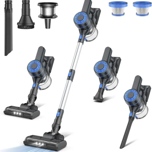 Powerful Lightweight Handheld Vacuum Cleaner – 2PCS, 20000Pa Suction, 35-Min Runtime, LED Display