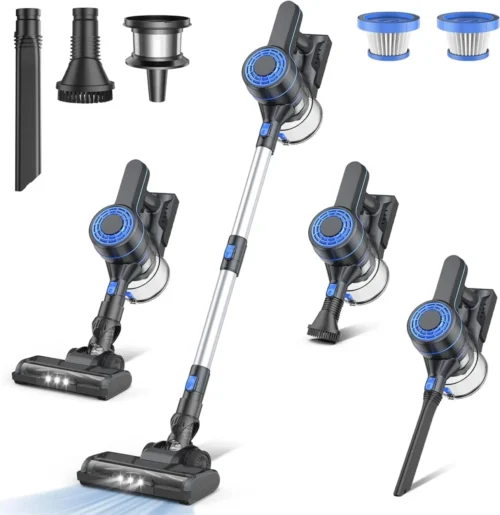 Powerful Lightweight Handheld Vacuum Cleaner – 2PCS, 20000Pa Suction, 35-Min Runtime, LED Display
