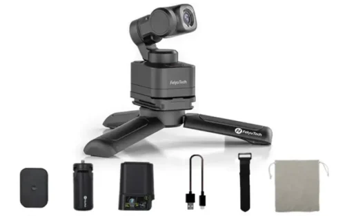 FeiyuTech Feiyu Pocket 3 Cordless Detachable 3-Axis Stabilizer Gimbal Camera | 4K60fps Magnetic AI Tracking with Follow Mode