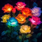 5-Head Solar Garden Lights - Decorative Rose Flower Outdoor Lawn Lamps for Yard, Patio, and Garden Decor