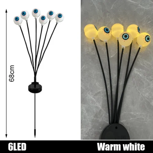 Solar Eyeball LED String Lights – Waterproof Outdoor Halloween Decoration - Image 6