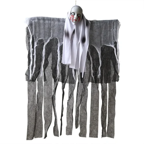 Hooded Skeleton Hanging Ghost Decoration – Halloween Party Haunted House Scene Props - Image 9