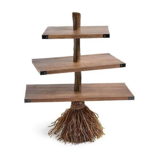 Halloween Tree Root Snack Table – Handcrafted Decorative Desktop Snack Rack - Image 4