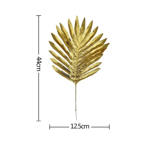 10PCS S/M/L Golden Monstera Turtle Leaves - Artificial Decorative Leaves for Home, Wedding, and Party Decor