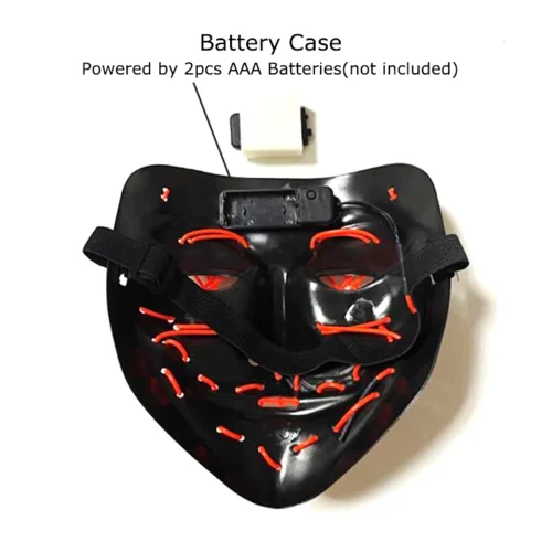 Wireless Halloween Scary Glowing Mask – Luminous LED Purge Mask - Image 3