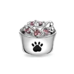 New 925 Sterling Silver "Friend Dog Mom Woof" Pet Charm - DIY Dangle Beads | Fits Original Pandora Bracelet | Fashionable Women's Jewelry